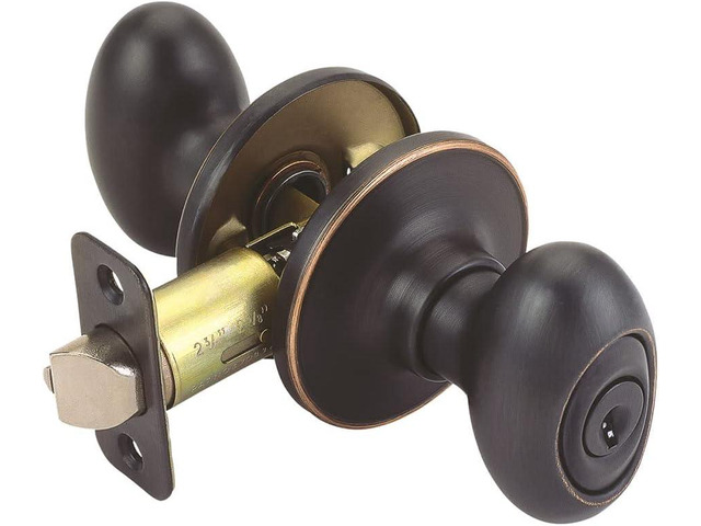 Design House 750596 Egg Keyed Entry Door Knob Oil Rubbed Bronze