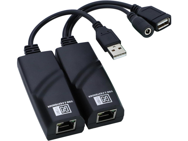 E-SDS USB 2.0 Extender to RJ45 Over Cat5 Cat5E Cat6 up to 196 Ft, USB Ethernet Extender Over Cat5/5E/6 Supports Windows/Mac/Vista, Plug and Play,...