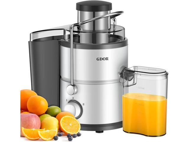 GDOR 800W Juicer Machine, 3 Wide Feed Chute, Dual-Speed Centrifugal Juicer for Fruits & Vegetables, Anti-Drip Function, BPA-Free, Easy to Clean.
