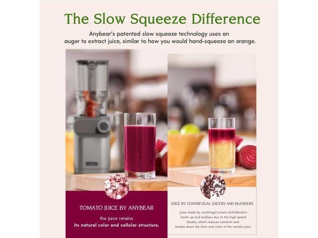 Cold Press Juicer, 200W Slow Masticating Juicer 4.3' Large Feed Chute Fit Whole Fruits Vegetables Heavy Duty Auger Tritan Materials BPA Free...