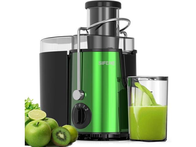 Easy to Clean Juicer Machines, SiFENE 3' Big Mouth Centrifugal Juicer Extractor for Fruits & Vegetables, Compact Juicing Maker, Non-BPA (Green)