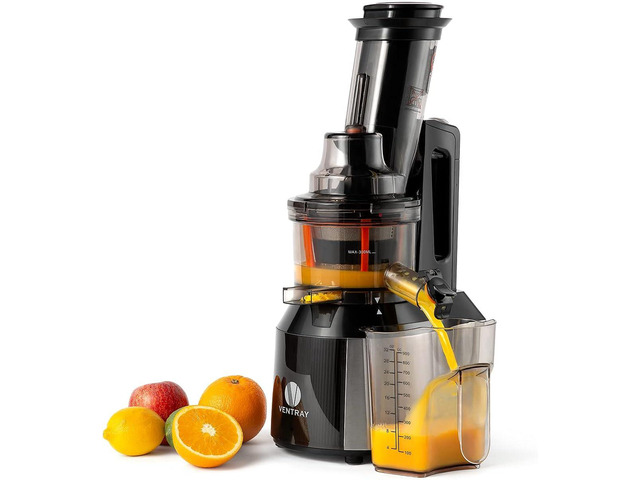 Ventray Cold Press Juicer, 3'' Wide Feed Chute Slow Masticating Juicer Machine for Whole Fruits & Vegetables, 240W Powerful Motor, Easy to Clean,...