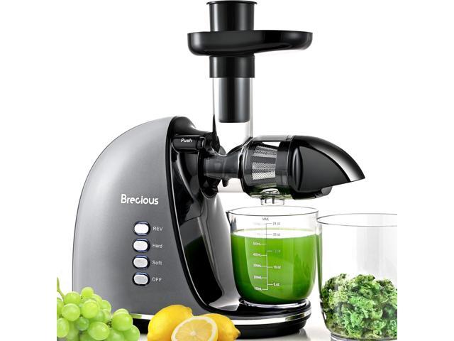 Slow Masticating Juicer,Brecious Cold Press Juicers with 2 Speed Modes & Quiet Motor,Juicers Machines Vegetable and Fruit with Reverse.