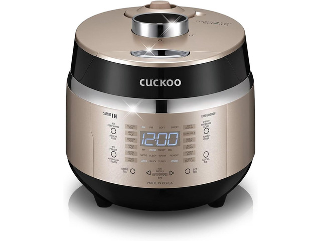 CUCKOO CRP-EHSS0309FG 3-Cup (Uncooked) / 6-Cup (Cooked) Induction Heating Pressure Rice Cooker with Nonstick Inner Pot, 16 Menu Modes, Fuzzy Logic...