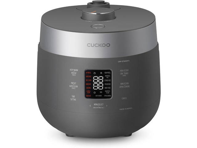 CUCKOO CRP-ST0609FG 6-Cup (Uncooked) / 12-Cup (Cooked) Twin Pressure Rice Cooker & Warmer with Nonstick Inner Pot, 16 Menu Options, 3 Voice Guide,...
