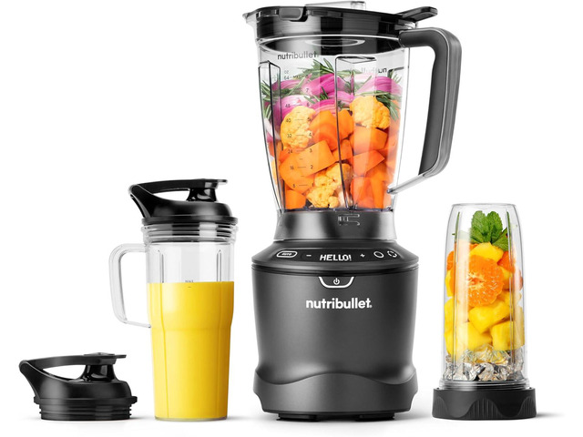 nutribullet SmartSense Blender Combo, 1400W, 64oz Pitcher, 32oz & 24oz Cups, 5-Speed, Smoothies, Ice and Frozen Fruit, Nut Milk, Soup, Gunmetal...
