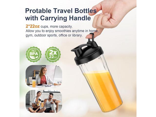 KOIOS Smoothie Blender, 900W Personal Blender for Shakes and Smoothies for Kitchen with 2 No-BPA 22oz Portable Cups, Single Serve Smoothies Maker...