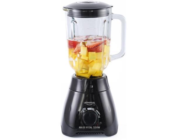Universal 550W Mass Vital Blender - Glass Jar 57 Oz / 1.8 Quart / 1.7 Liter - 7-cup, 2 Speed + Pulse Function and 4 Stainless Steel Blade with.