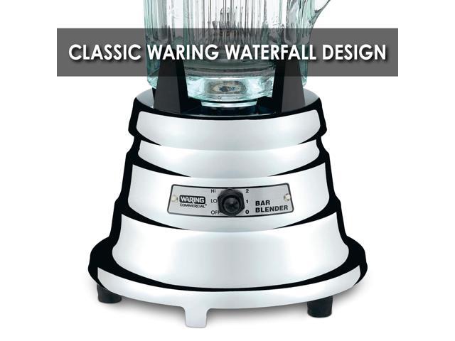 Waring Commercial BB900G 1/2 HP Chrome Bar Blender with 40-Ounce Glass Container Silver