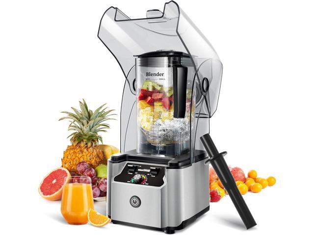 WantJoin Commercial Professional Blender With Shield Quiet Sound Enclosure 2200W Industries Strong and Quiet Professional-Grade Power,.