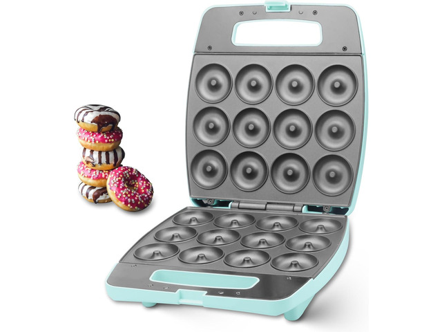 Baker's Friend Mini Donut Maker Machine, Bake 12 Mini Doughnuts, Maquina Para Hacer Donas, Perfect for Breakfast, Snacks, Desserts & More