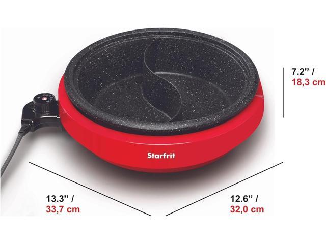 Starfrit The Rock Dual-Sided Electric Hot Pot - 3L - Rock. Tec Non-Stick - Variable Temperature Control - 1200W