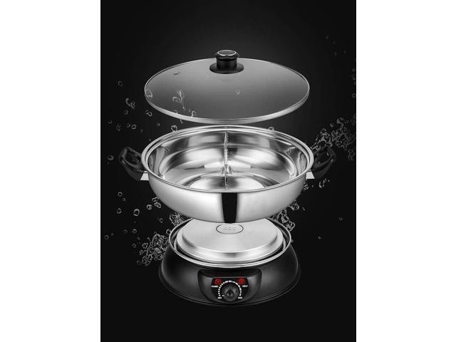 Sonya 5L Electric Dual-Sided Shabu Shabu & Mongolian Hot Pot Stainless Steel, Large Capacity for Family Meals & Hot Pot Parties