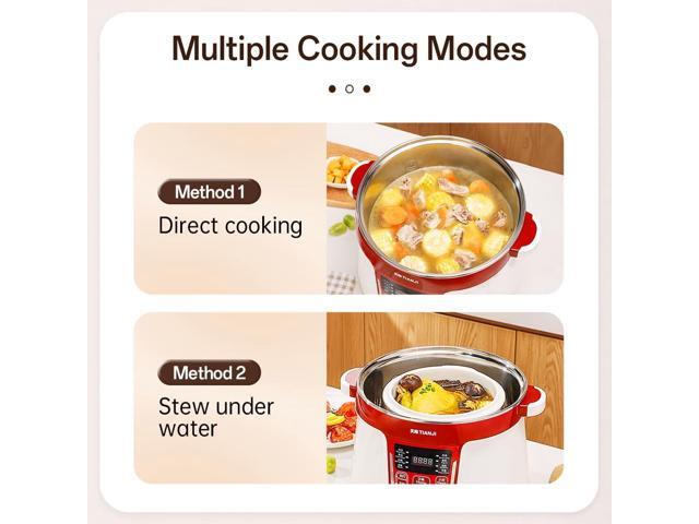 Electric Stew Pot, Ceramic Pot for Soup, Desserts, Bird's Nest, Multiple ceramic liners, DGD32-32CG
