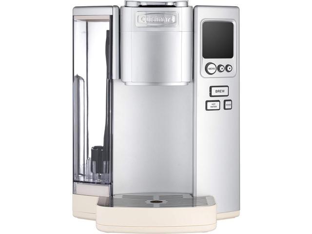 Cuisinart Coffee Maker, Single Serve 72-Ounce Reservoir Coffee Machine, Programmable Brewing & Hot Water Dispenser, Stainless Steel SS-10CRM, Cream