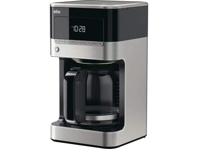 Braun BrewSense 12 Cup Drip Coffee Maker - Pause & Pour Mid Brew, Coffee Machine with 24-Hour Timer & Clock, Bold & Regular Strength, 1-4 Cup.