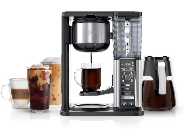 Ninja Specialty Coffee Maker, Hot & Iced Coffee, 6 Brew Styles, 8 Sizes, Small Cup to Travel Mug, 10-Cup Carafe, Fold-Away Frother, Permanent...