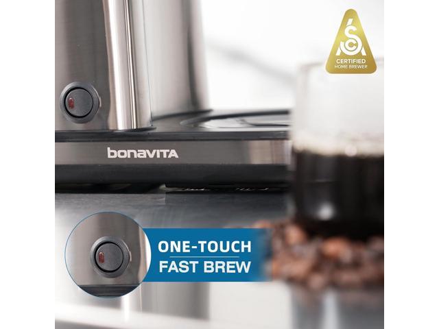 Bonavita 8 Cup Drip Coffee Maker Machine, One-Touch Pour Over, Auto Pause Brewing with Stainless Steel Double Wall Thermal Carafe, SCA Certified,...