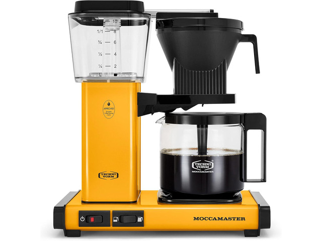 Technivorm Moccamaster 53942 KBGV 10-Cup Coffee Maker Yellow Pepper, 40 Ounce, 1.25l