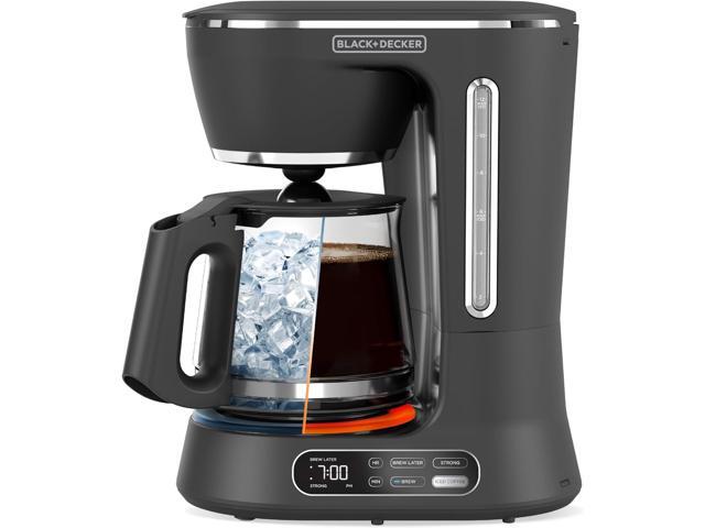 BLACK+DECKER Split Brew 12-Cup Digital Coffee Maker, CM0122, Iced or Hot Coffee, Programmable, Quick Touch, 4-Hour Keep Warm