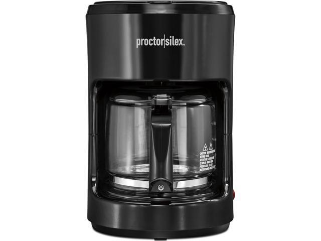 Proctor Silex 10-Cup Coffee Maker, Works with Smart Plugs That Are Compatible with Alexa, Auto Pause and Serve, Black (48351PS)