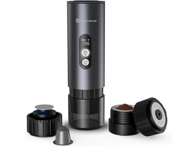 Maestri House 150W Espresso Maker with 2-3 Min Fast Self-Heating, Portable Travel Espresso Coffee Machine with Small Tea Cup Also Holder for NS.