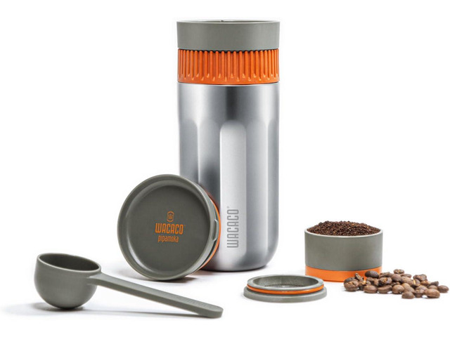 WACACO Pipamoka Portable Coffee Maker, Coffee brewer, All-in-one Vacuum PressuredInsulated Travel Mug, Hand Powered and Filter Pressure Brewer,...