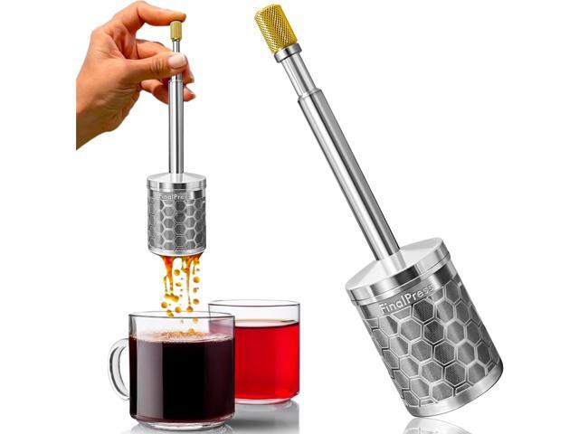Original Coffee & Tea Maker Portable Stainless Steel Micro French Press Patented 3-in-1 Technology for Hot, Iced & Cold Brew Perfect for Home,.