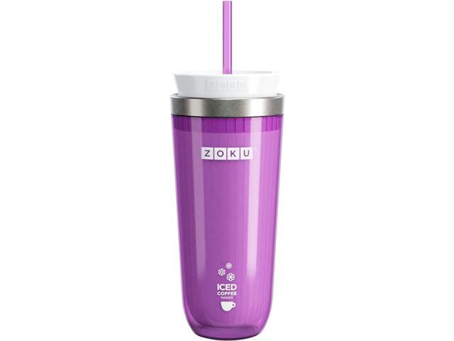 ZOKU Instant Iced Coffee Maker, Reusable Beverage Chiller Cools Hot Beverages in Minutes Without Dilution, Portable 11-ounce Tumbler With.