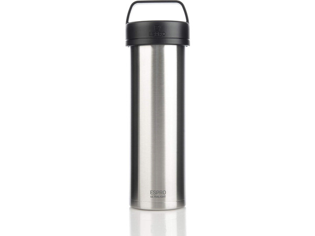 ESPRO P0 Ultralight French Press Coffee Maker for Travel, Vacuum Insulated Stainless Steel, 16 Ounces, Brushed Stainless Steel