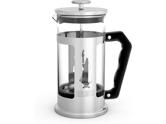 Bialetti 6860 Preziosa Stainless Steel 3-Cup French Press Coffee Maker, Silver (06860)