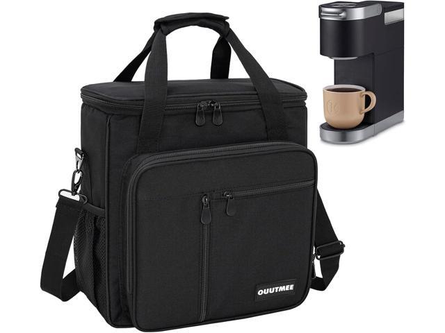 Coffee Maker Carrying Bag Compatible with Keurig K-Mini or K-Mini Plus, Single Serve Coffee Brewer Portable Storage Bag with Extra Pockets, Storage.