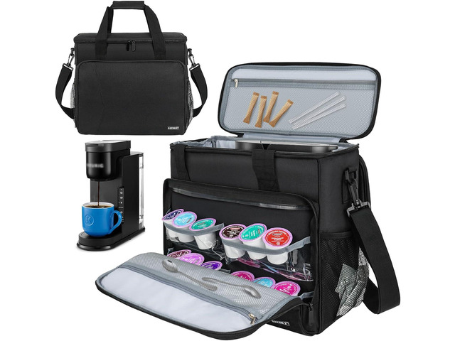Travel Coffee Maker Carrying Bag Compatible with Keurig K-Slim/K-Express/K-Iced/Ninja PB051/PB041ST,Single Serve Coffee Maker Portable Storage Bag...