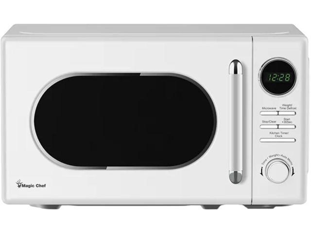 Magic Chef Countertop Microwave, Classic Retro Touch Small Appliance, 0.7 Cubic Ft, White