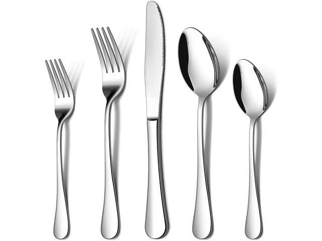 LIANYU 20 Piece Silverware Flatware Cutlery Set, Stainless Steel Utensils Service for 4, Include Knife Fork Spoon, Mirror Polished, Dishwasher Safe