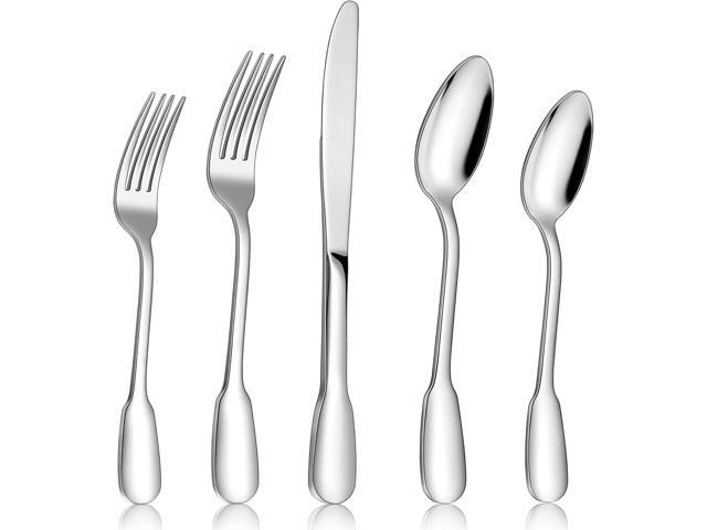 Superior 1810 Stainless Steel Flatware Set, LIANYU 30-Piece Silverware Set for 6, Fancy Cutlery Tableware for Kitchen Restaurant Wedding, Mirror.