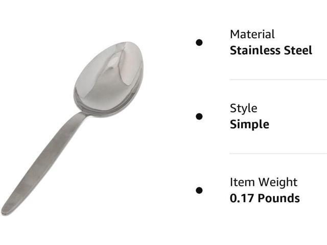Kunz Perforated and Regular Set Pack of 2 18/10 Stainless Steel 9 Inch Cooking Dinner Serving Basting Quenelle Chef Spoon