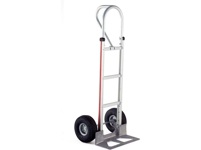 Magline HMK15AUA4 Aluminum Hand Truck, Vertical Loop Handle, Pneumatic Wheels, 500lbs Capacity