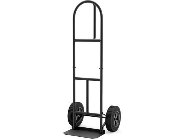 Goplus Hand Truck, P-Handle Hand Truck Dolly with Vertical Loop Handle, 10 Wheels, 15 x 9 Foldable Nose Plate, 660 LBS Capacity, Heavy Duty Metal.