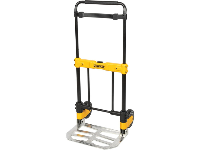DEWALT Folding Hand Truck and Moving Dolly, 420-lb Capacity Utility Cart, Heavy-Duty Steel Frame, Telescoping Handle, Flat-Free 7-inch Wheels