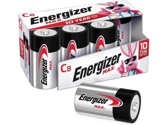 Energizer MAX C Batteries, Premium Alkaline C Cell Batteries (8 Battery Count)