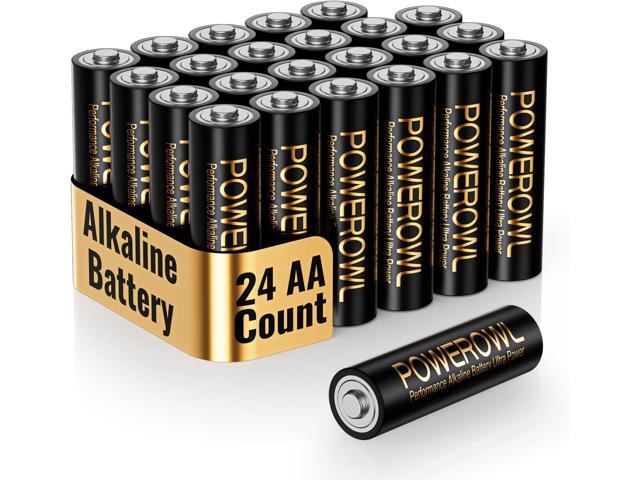 POWEROWL High-Capacity Alkaline AA Batteries 24 Pack, 1.5v Long Lasting Double A Battery, 10-Year Shelf Life