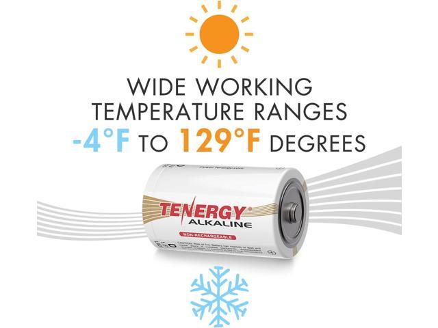 Tenergy 1.5V D Alkaline LR20 Battery, High Performance D Non-Rechargeable Batteries for Clocks, Remotes, Toys & Electronic Devices, Replacement D...