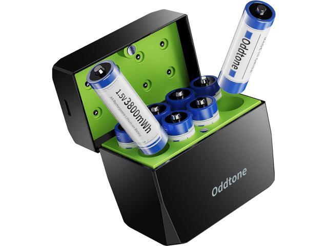 Rechargeable AA Batteries Lithium with Charger 8 Pack, 1.5V High Power AA Lithium-ion Battery, 3800mWh High Capacity AA Lithium Batteries, Double A...