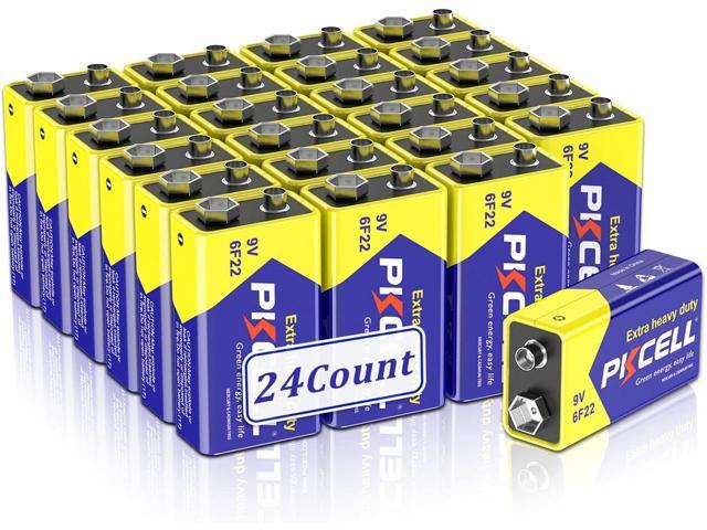 9V 6F22 Batteries High-Power Batteries Long Battery Life 9 Volt Carbon Batteries 3 Years Shelf Life, Leak-Proof 9V Batteries Suitable for Smoke...