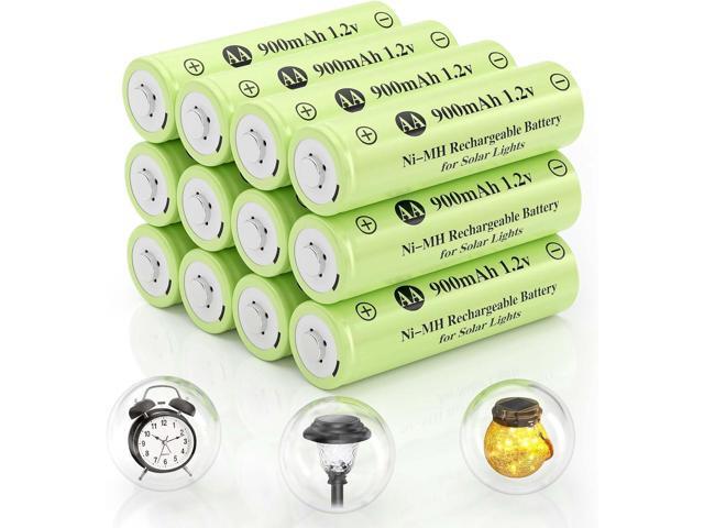 AA 1.2V Ni-MH Rechargeable Battery, Double A 900mAh 1.2V Rechargeable Battery Pre-Charged, High Capacity for Garden Landscaping Outdoor Solar...