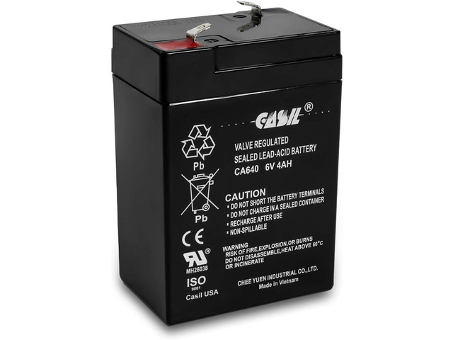 Casil CA640 6V 4Ah Battery Replacement for Lithonia ELB06042 Emergency Light Battery, ELB 06042 Compatible with Lithonia Exit Signs & Commercial...