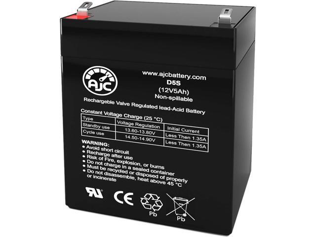 AJC Battery Compatible with Long Way LW-6FM4.5 12V 5Ah Sealed Lead Acid Battery