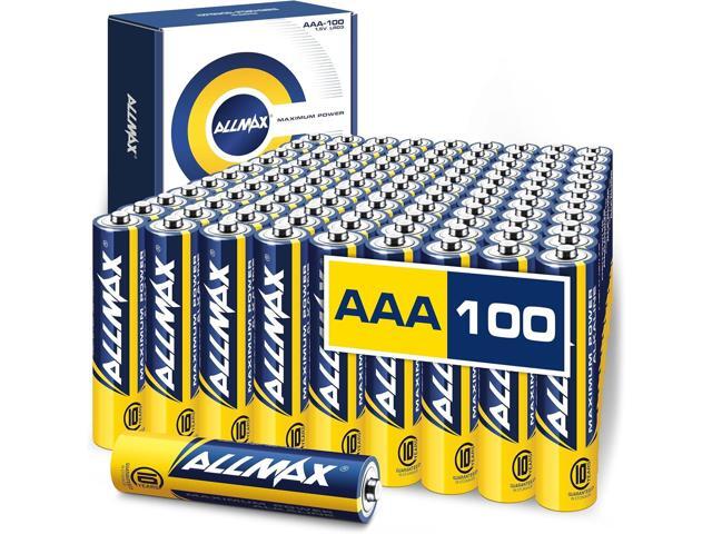 Allmax AAA Maximum Power Alkaline Triple A Batteries (100 Count) Ultra Long-Lasting, Leakproof Design, 10-Year Shelf Life, Maximum Performance (1.5V)