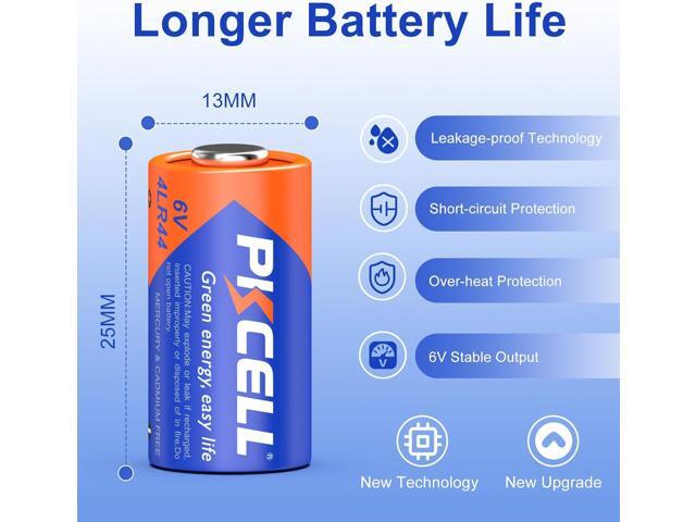 PKCELL 20 Pack 4LR44 Batteries, 6V Alkaline Battery for Dog Receiver Collar, Compatible with PX28A 476A A544 K28A L1325 Battery